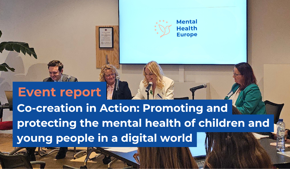 Co-creation in Action Event Report: promoting and protecting the mental health of children and young people in a digital world